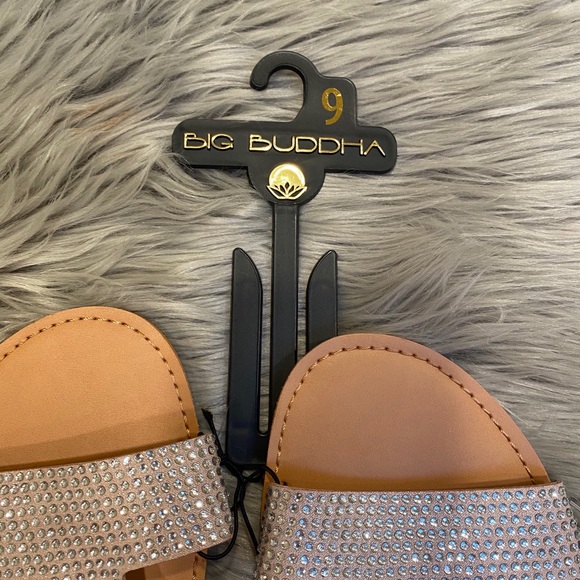 ❌SOLD❌ Big Buddha | Rhinestone Sandals - Picture 4 of 5